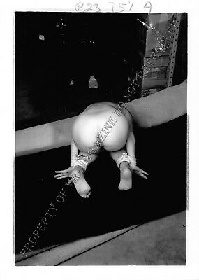 Adult Photo Vintage B&W 5x7 Bondage Sexy Asian Woman Bound with Rope 208YP