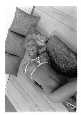 Adult Photo 1990s B&W 5x7 Bondage Beautiful Blonde Bound & Dominated 143yc