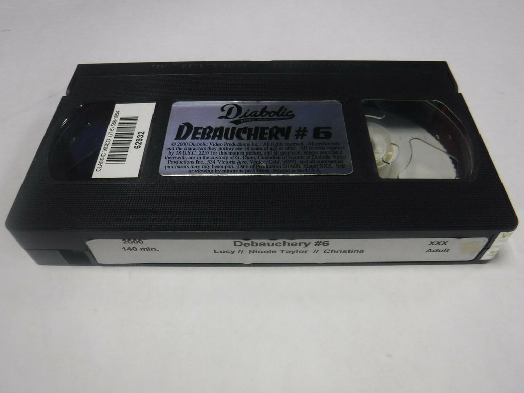 Debauchery #6 Nicole Taylor Christina 2000 140mins Adult VHS 010519AMP