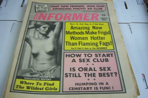 National Informer Adult Magazine "Is Oral Sex Still the Best?" Vol.28 #5 August 3, 1975