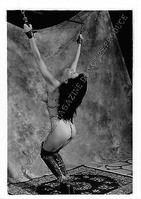 Adult 1990s B&W Photo 5x7 Bondage MILF Ashley Renee Chained & Suspended 9NE
