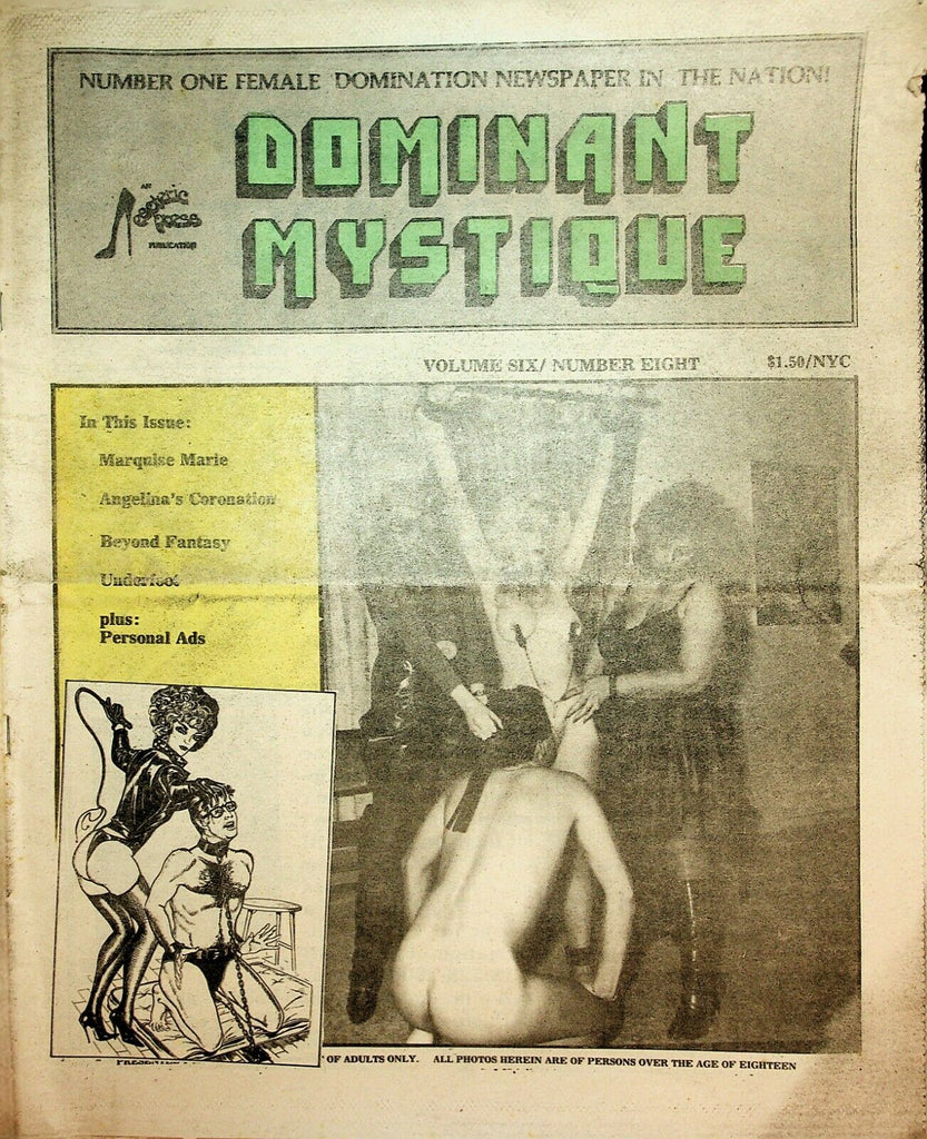 Dominant Mystique Newspaper Marquise Marie vol.6 #8 1985 022020lm-ep