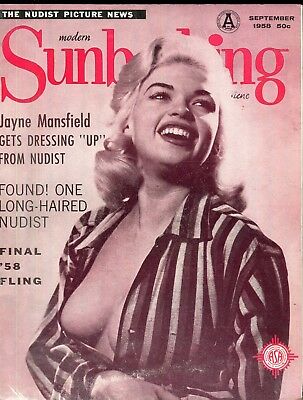 Modern Sunbathing Magazine Jayne Mansfield September 1958 082918lm-ep - Used