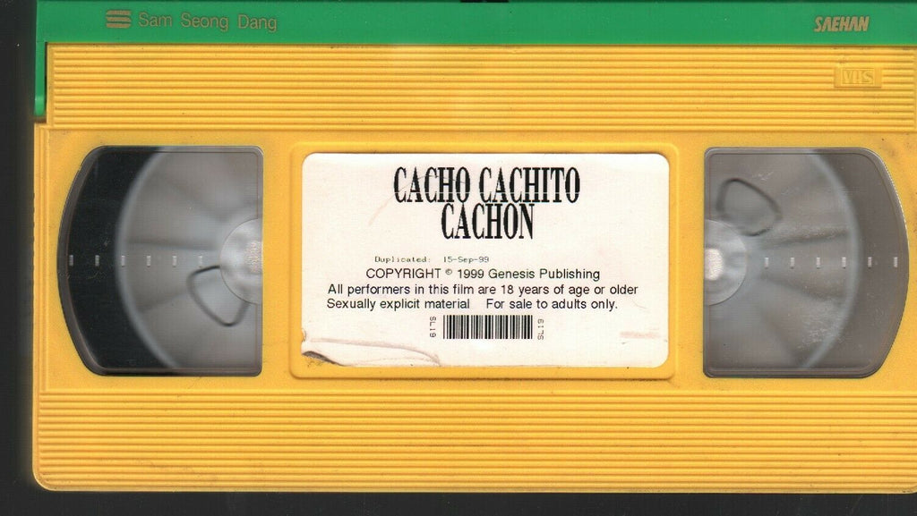 Cacho Cachito Cachon 1999 Genesis Publishing Adult VHS 021720AMP3