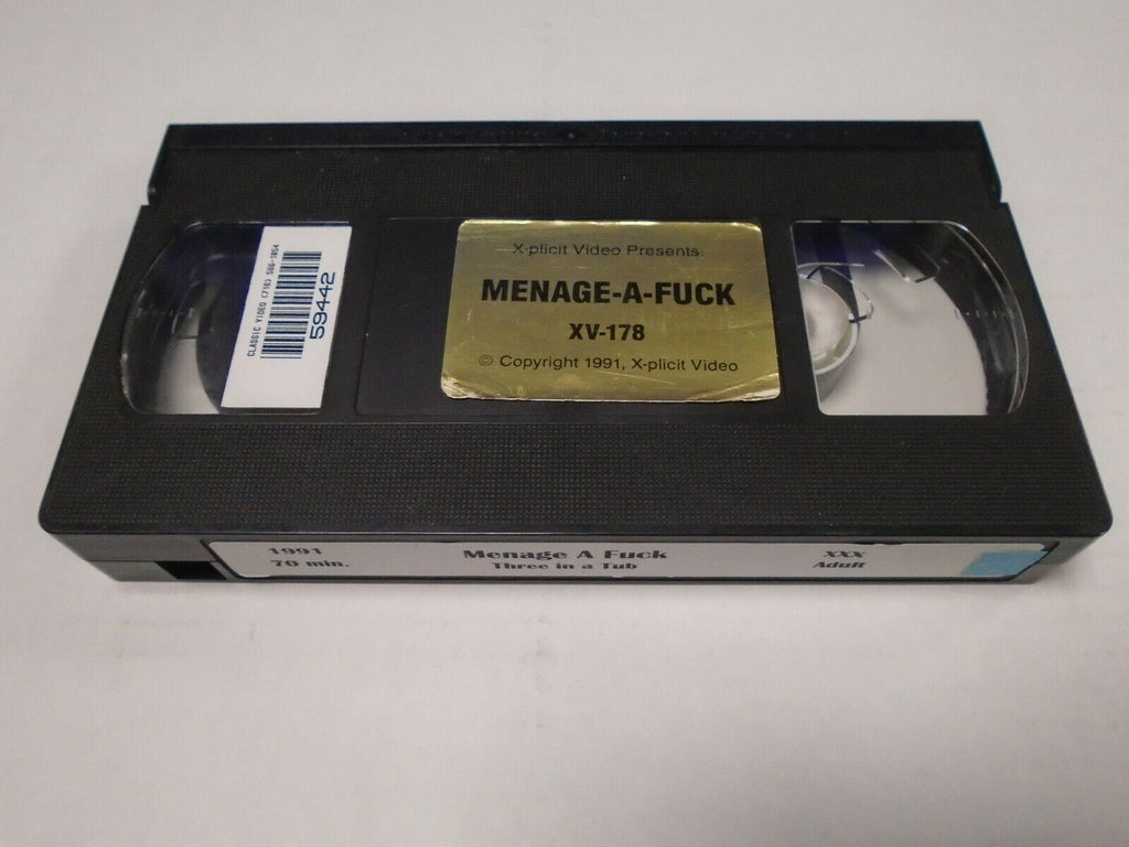 Menage A Fuck 1991 70mins Three in a Tub Adult VHS 022219AMP2