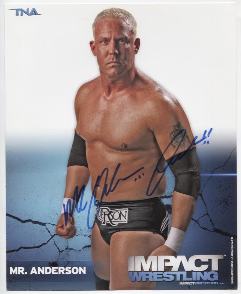 Mr. Anderson TNA Autographed 8"x10" Photo w/ COA WWE1-22