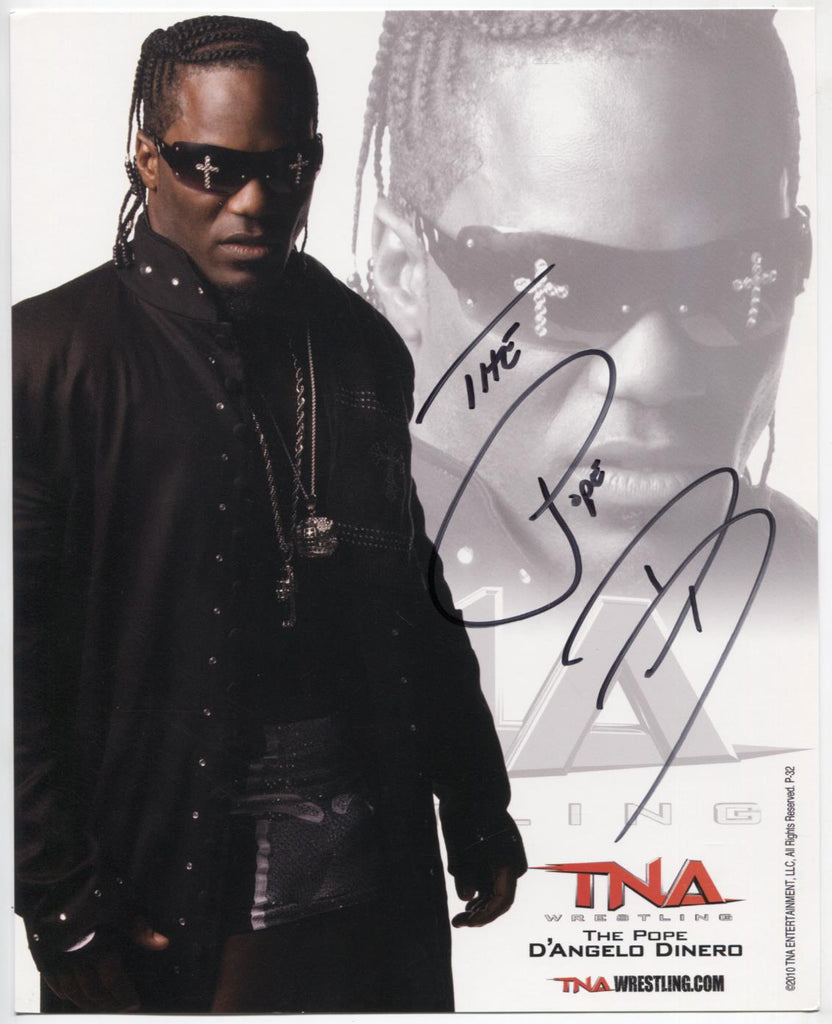 D'Angelo Dinero The Pope TNA Autographed 8"x10" Photo w/COA WWE2-8