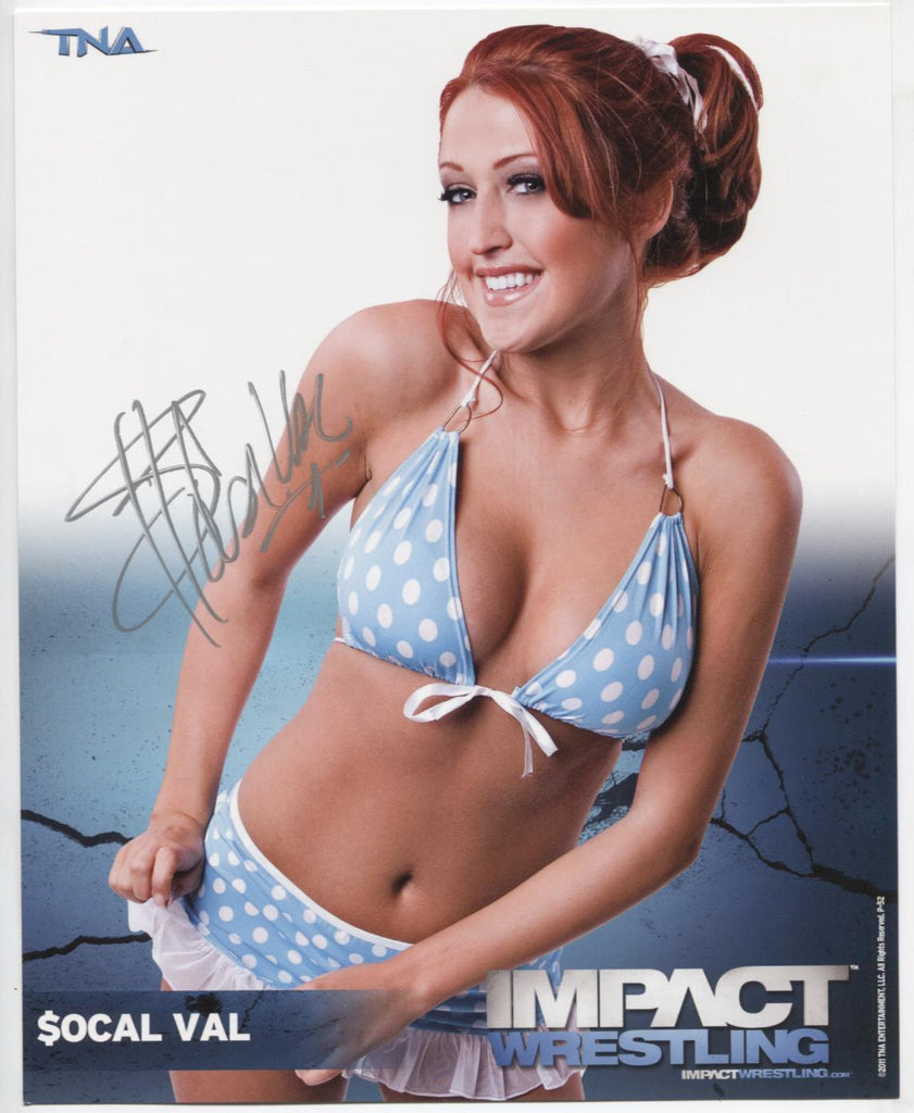 $ocal Val TNA Autographed 8"x10" Photo w/COA WWE2-30