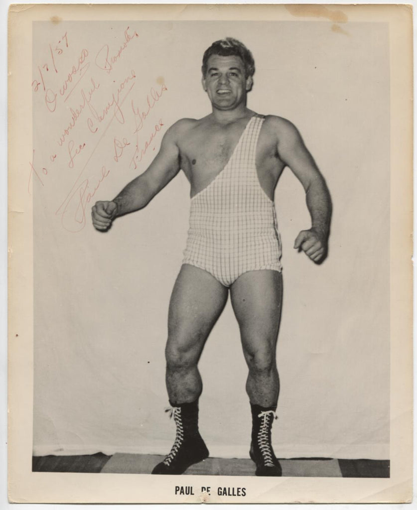 Paul De Galles Wrestler Autographed 8"x10" Photo w/COA WWE3-106