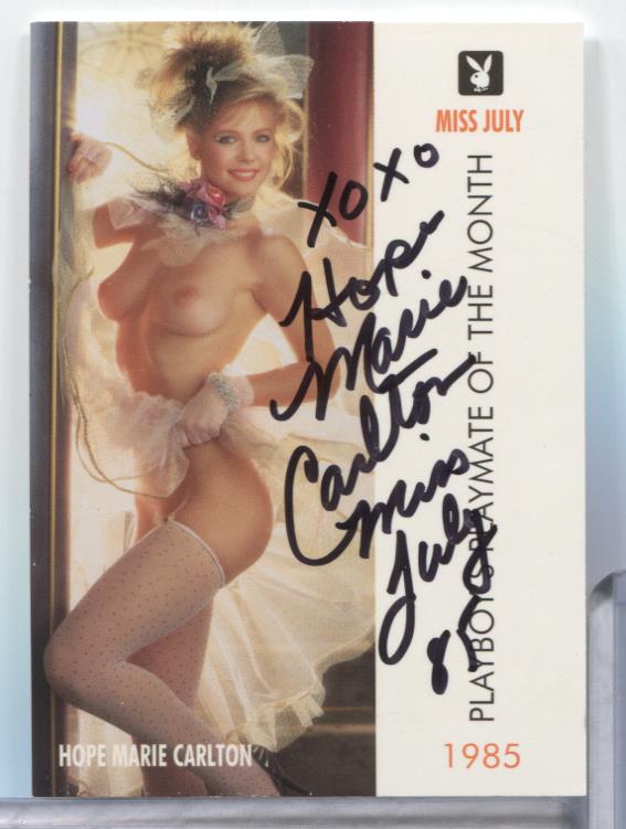 Hope Marie Carlton July Autographed 1996 Playboy Card #96 w/COA 062323MLCD117