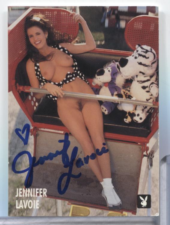 Jennifer Lavoie Miss Aug Autographed 1996 Playboy Card #119 w/COA 062323MLCD114