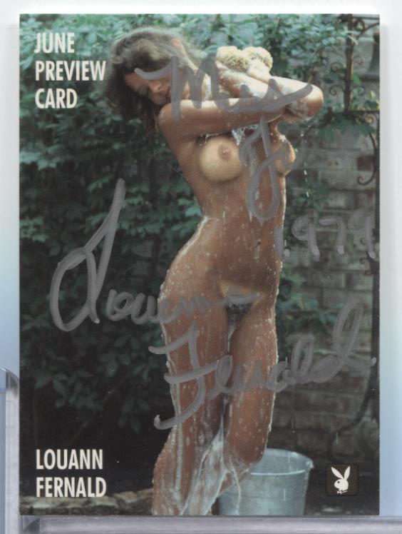 Louann Fernald Miss June Autographed 1995 Playboy Card #2PR w/COA 062323MLCD77
