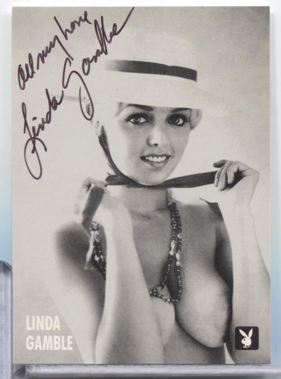 Linda Gamble Miss April Autographed 1995 Playboy Card #20 w/COA 063023MLCD61