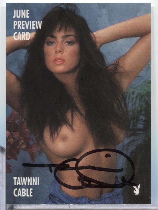 Tawnni Cable June Autographed 1995 Playboy Card #3PR w/COA 070623MLCD118