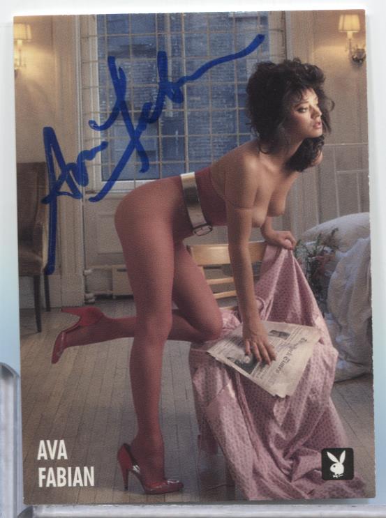 Ava Fabian Miss Aug Autographed 1996 Playboy Card #98 w/COA 071023MLCD172