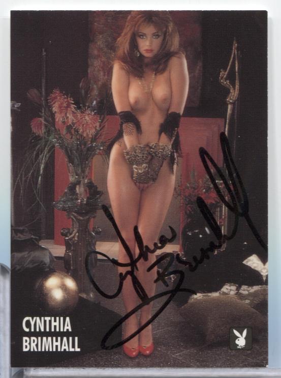 Cynthia Brimhall Miss Oct Autographed 1997 Playboy Card #95 w/COA 071023MLCD131