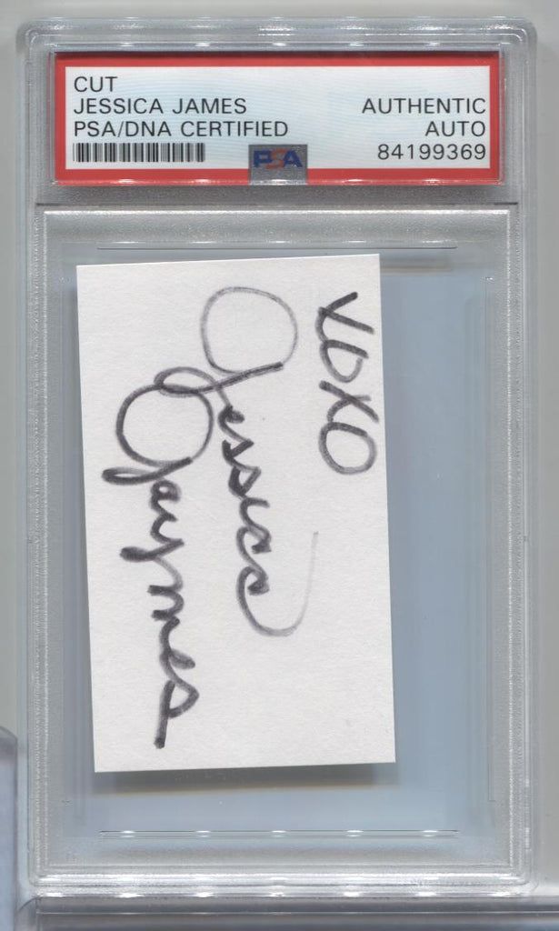 Jessica JamesPlayboy Autographed Cut PSA/DNA Certified Authentic 071723MLCD92
