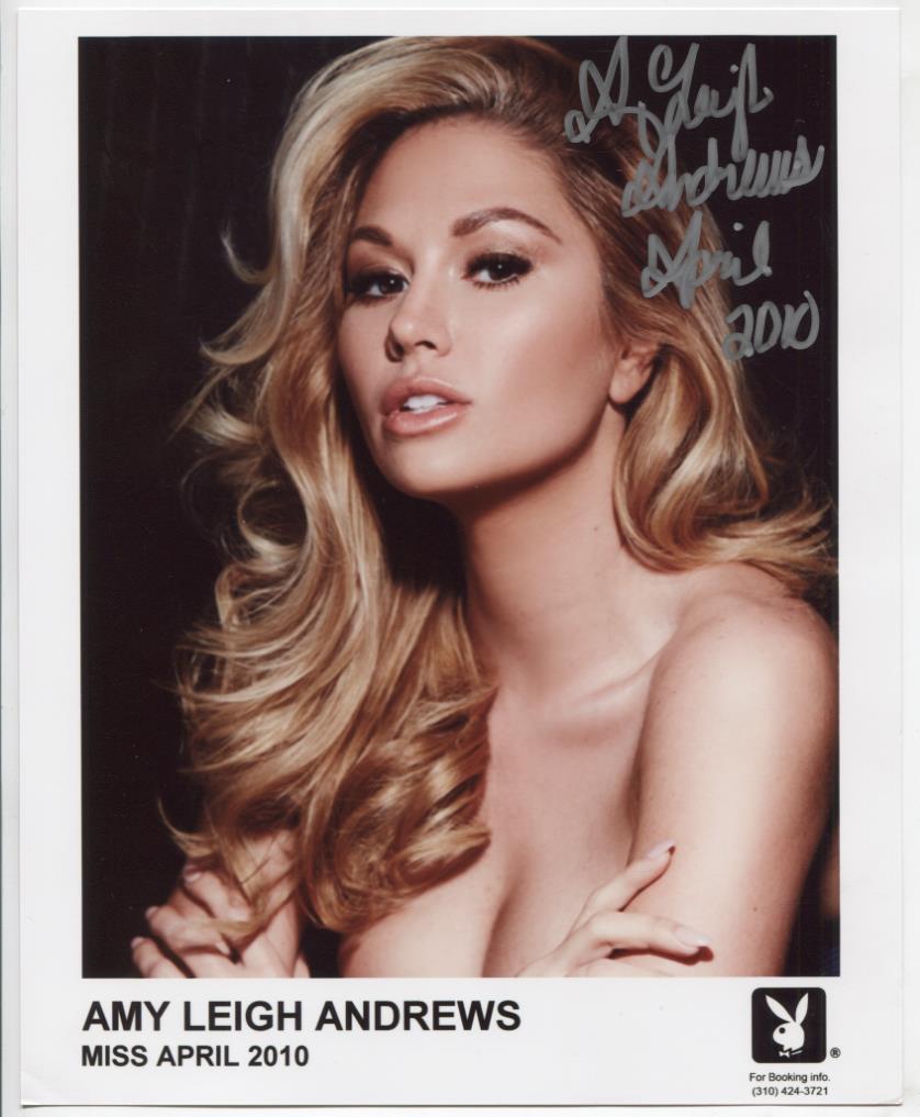 Amy Leigh Andrews Playboy Autographed 8"x10" Photo w/COA WWE6-190
