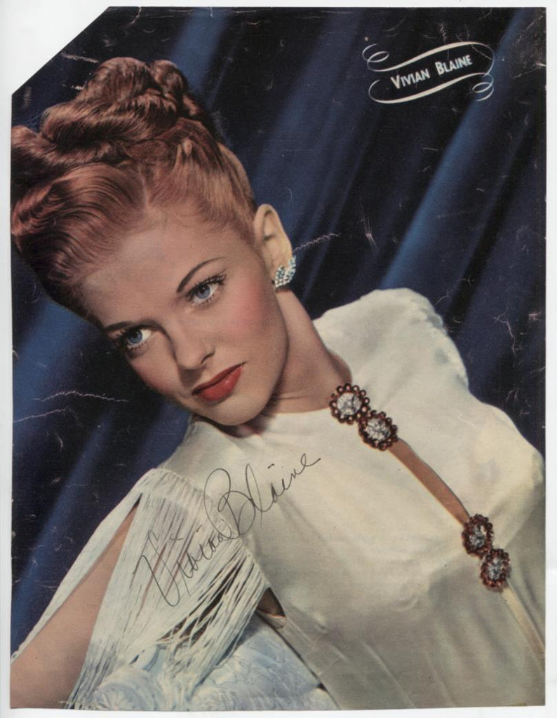 Vivian Blaine Actress Autographed 7.75"x10" Magazine Page w/COA WWE7-177
