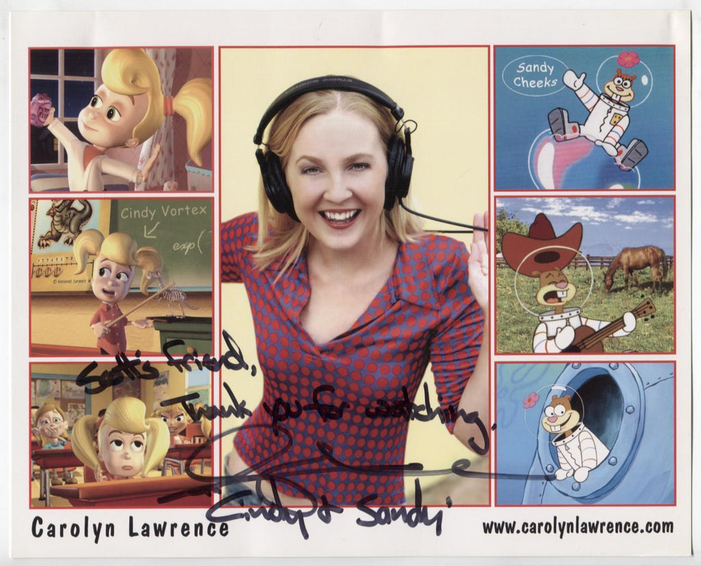 Carolyn Lawrence Cindy Vortex Autographed 8"x10" Photo w/COA WWE10-116