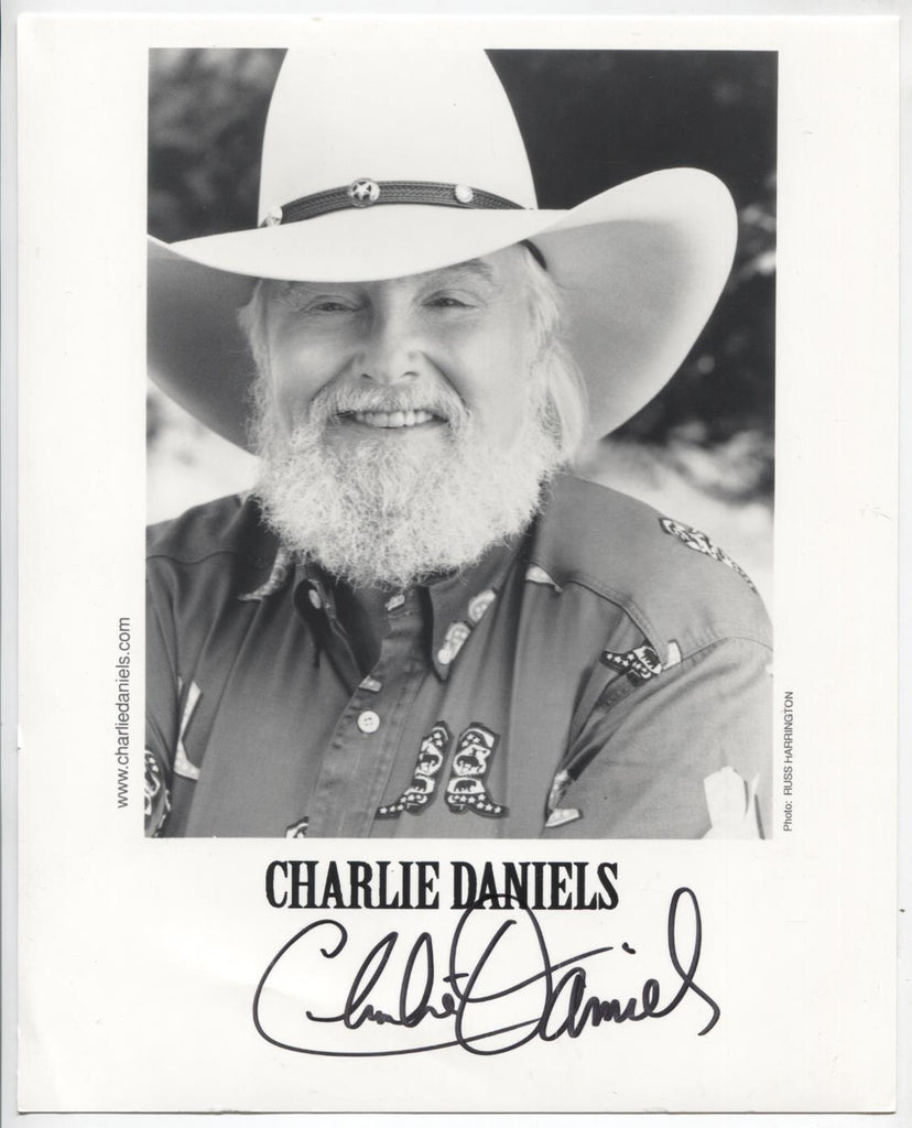 Charlie Daniels Musician Autographed 8"x10" Press Photo w/COA WWE10-112