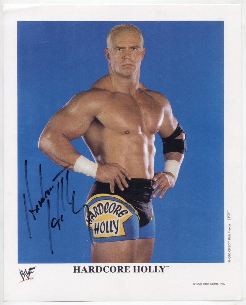 Hardcore Holly WWF Autographed 8"x10" Promotional Photo w/COA WWE1-87