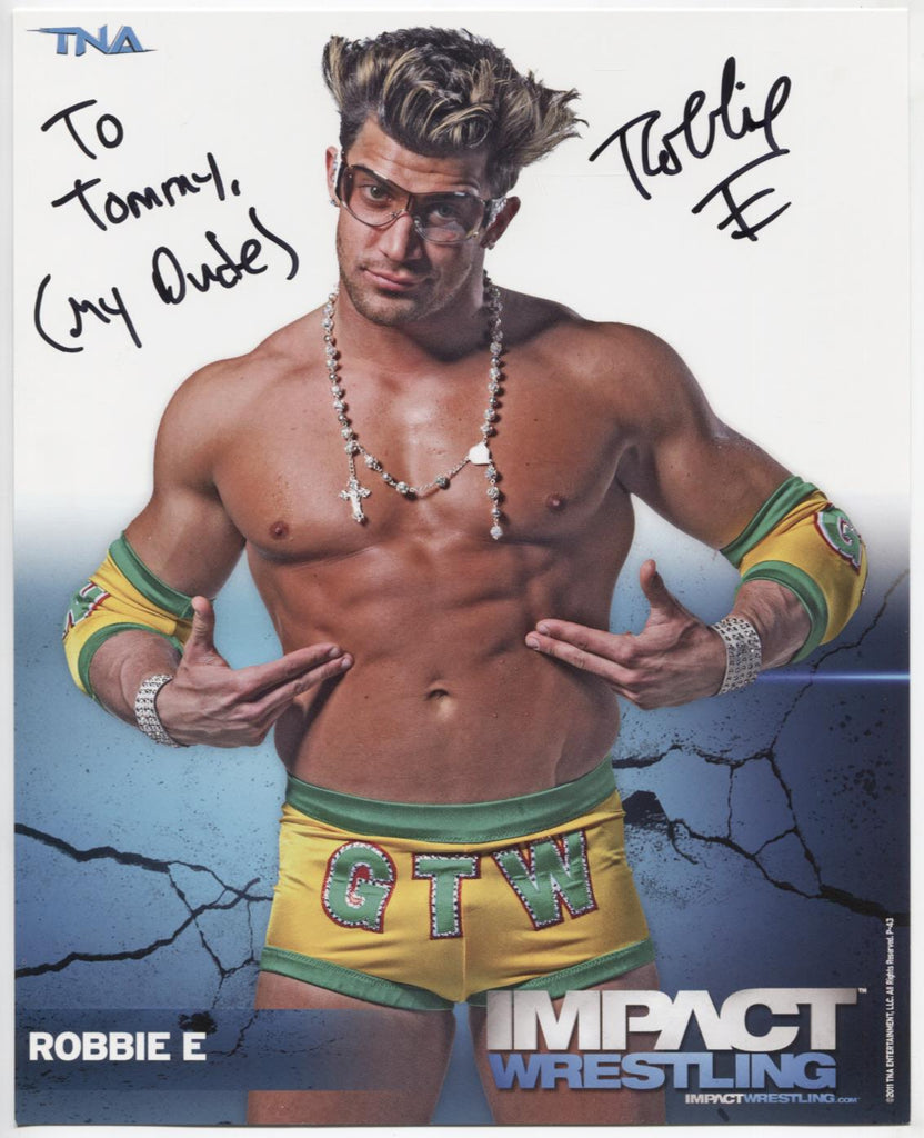 Robbie E TNA Autographed 8"x10" Photo w/COA WWE2-17