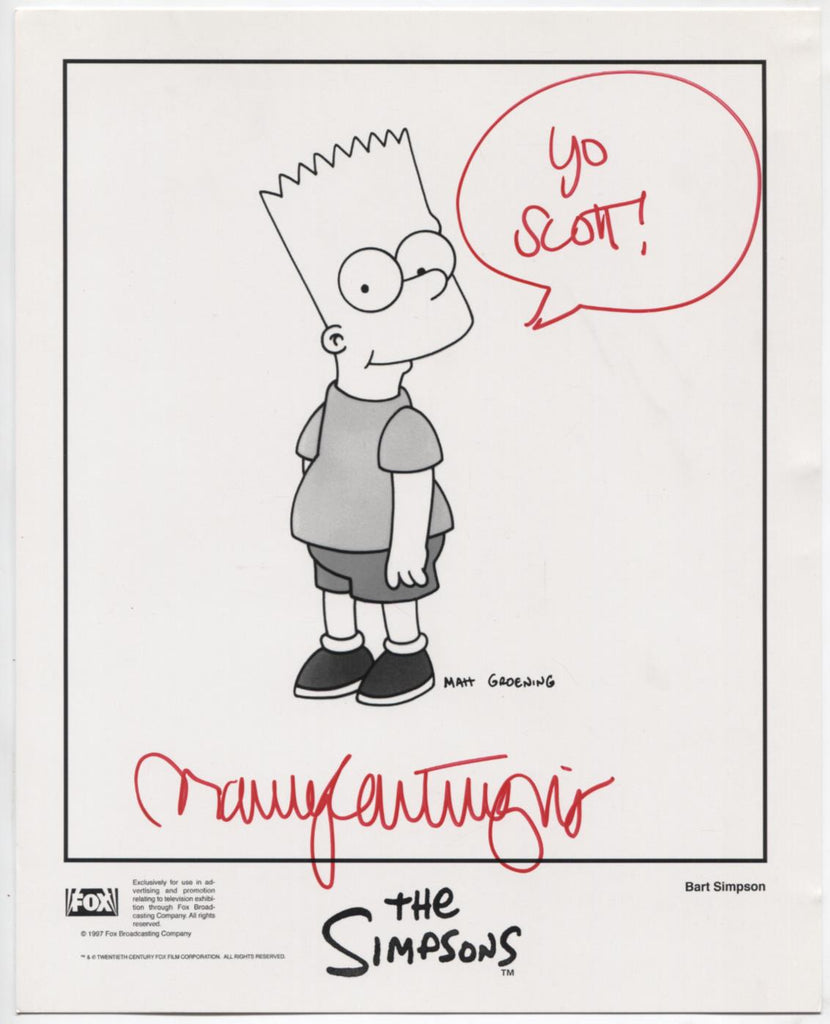 Nancy Cartwright Bart Simpson Autographed 8"x10" Photo w/COA WWE4-130