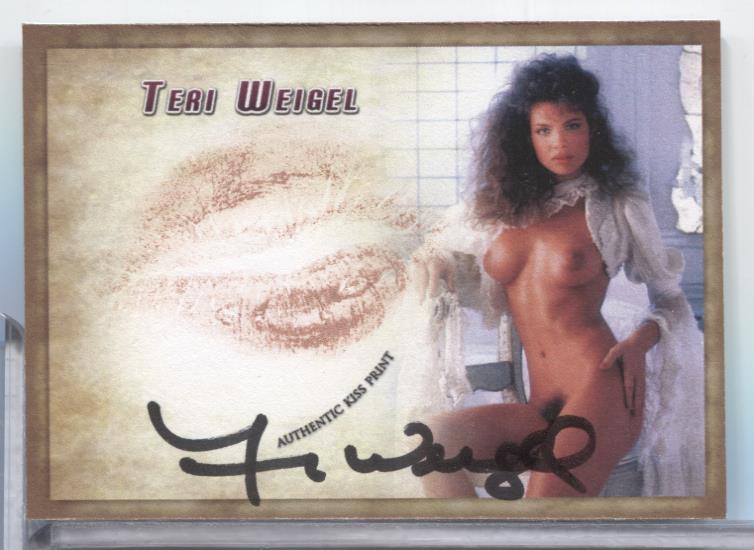 Teri Weigel Miss April 2016 Collectors Expo Auto Kiss Card 062323MLCD21