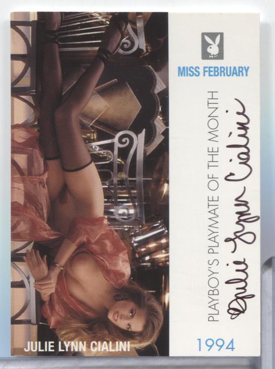Julie Lynn Cialini Miss Feb Autographed 2002 Playboy Card #6 w/COA 062623MLCD18
