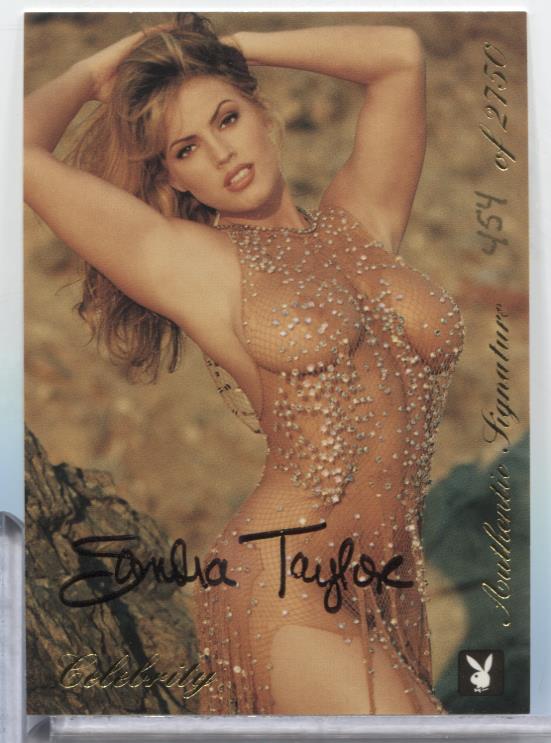 Sandra Taylor Celebrity 1996 Playboy Auto 454/2750 #1ST 063023MLCD101