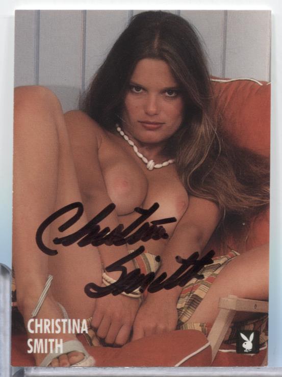 Christina Smith Miss March Autographed 1995 Playboy Card #74 w/COA 070623MLCD48