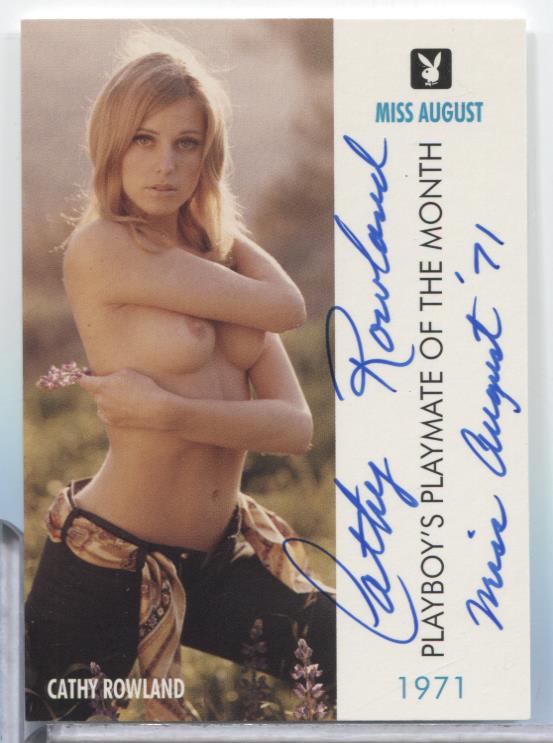 Cathy Rowland Miss Aug Autographed 1996 Playboy Card #54 w/COA 071023MLCD167