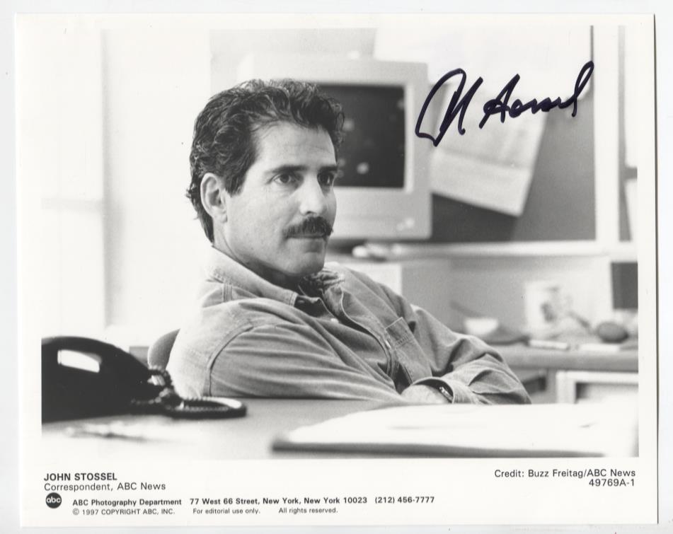 John Stossel TV Presenter Autographed 7"x9" Photo w/COA WWE7-186