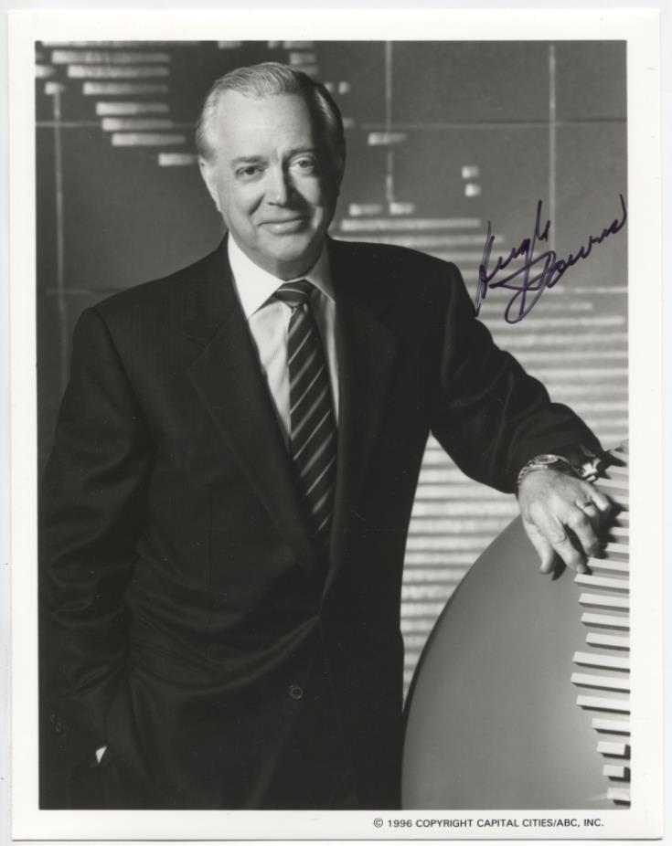 Hugh Downs Broadcaster Autographed 7"x9" Photo w/COA WWE7-185