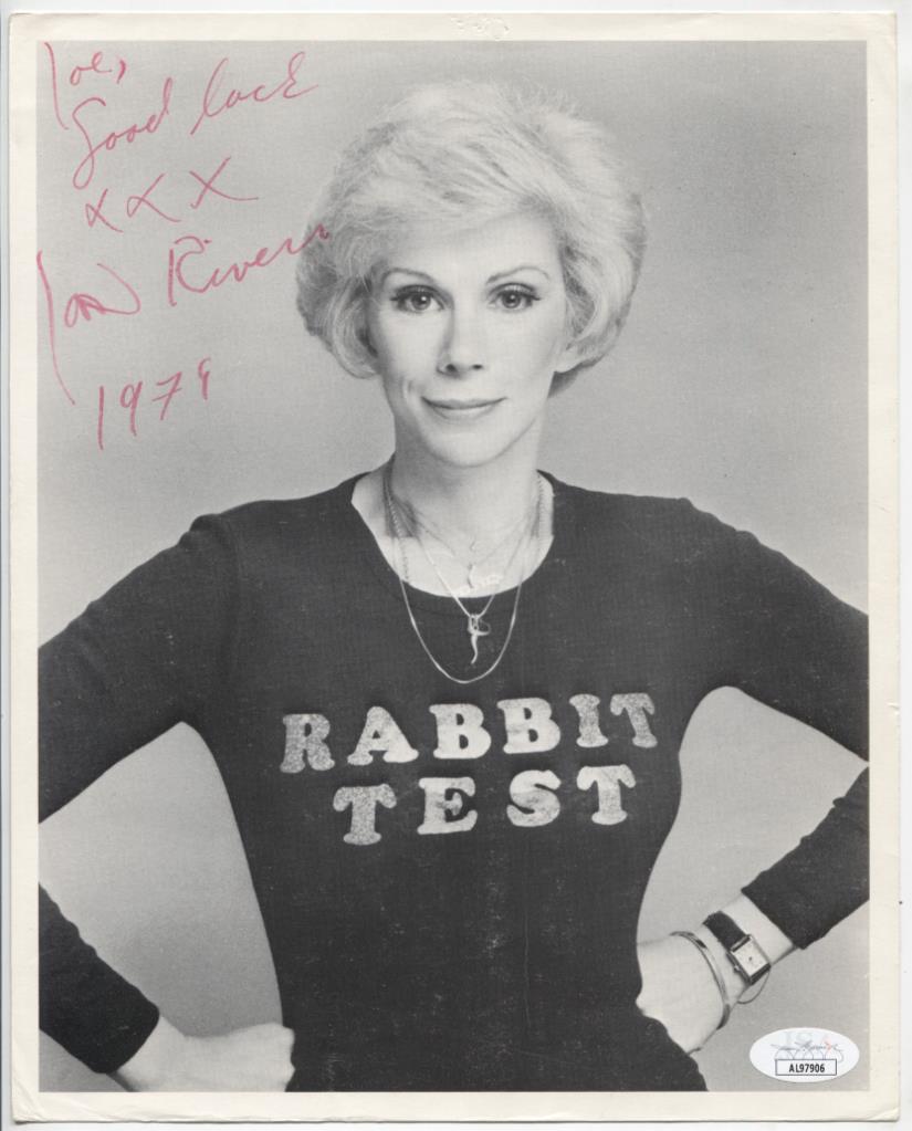 Joan Rivers Comedian Autographed 8"x10" Photo w/JSA COA WWE10-30