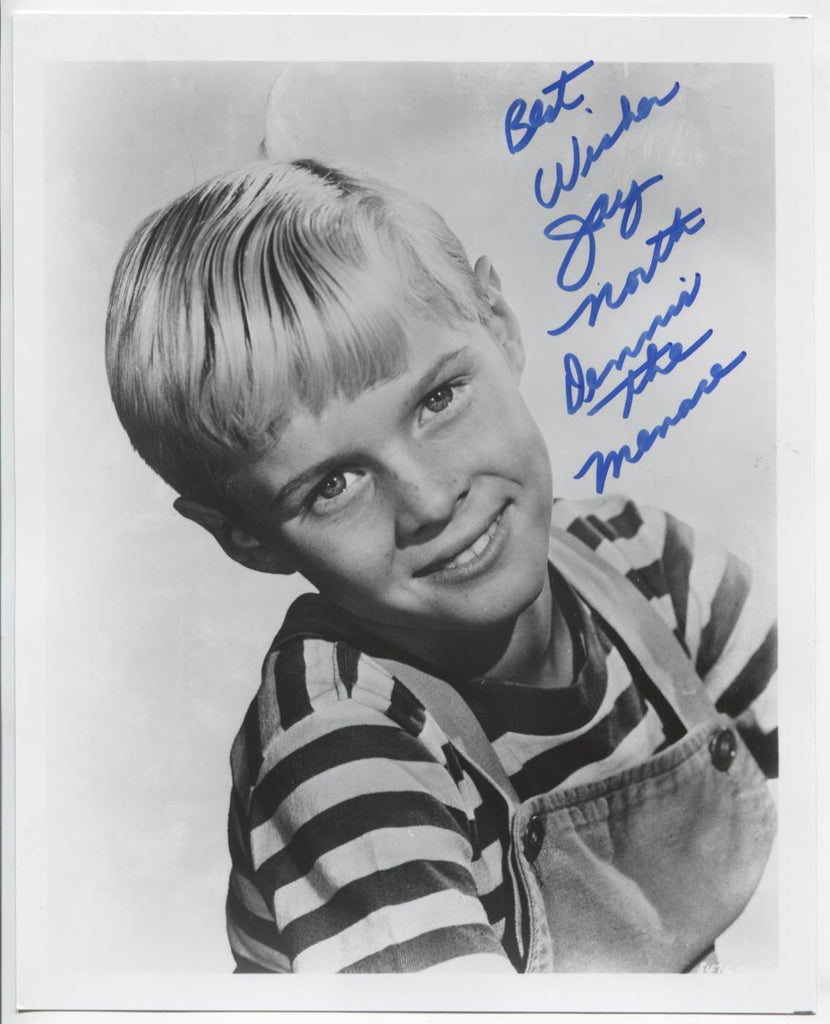 Jay North Dennis The Mennace Autographed 8"x10" Photo w/COA WWE10-102
