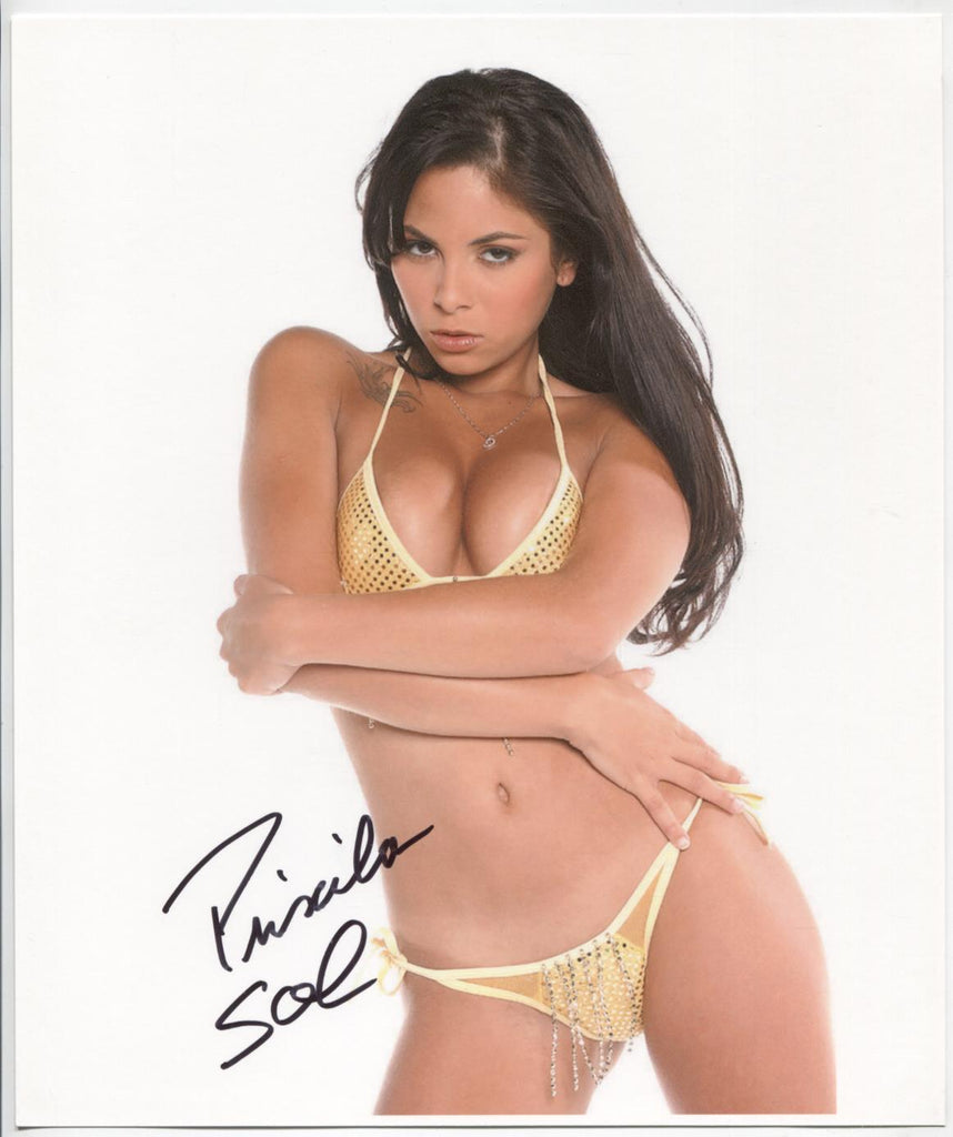 Priscila Sol Adult Actress Autographed 8.25"x10" Photo w/COA WWE14-21