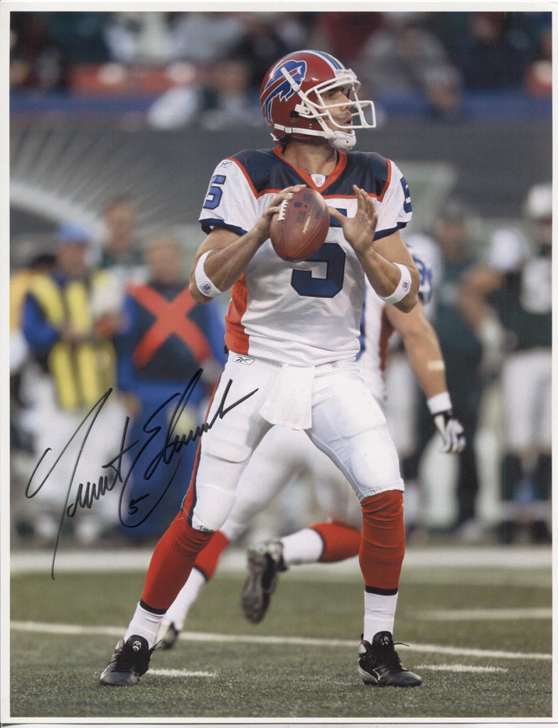 Trent Edwards Bills Autographed 8.5"x11" Photo w/COA WWE14-26