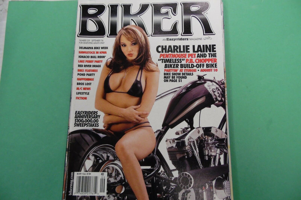 Biker Magazine Penthouse Pet Charlie Laine #239 September 2006 102016lm-ep - New