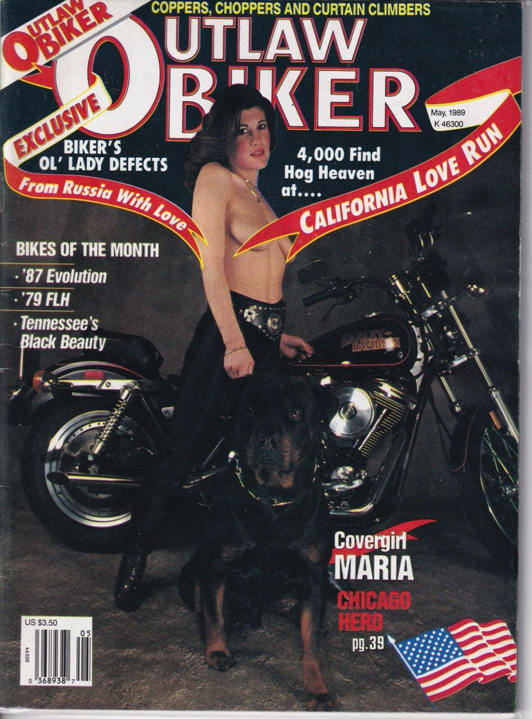 Outlaw Biker Magazine '87 Evolution '79 FLH May 1989 013019REP