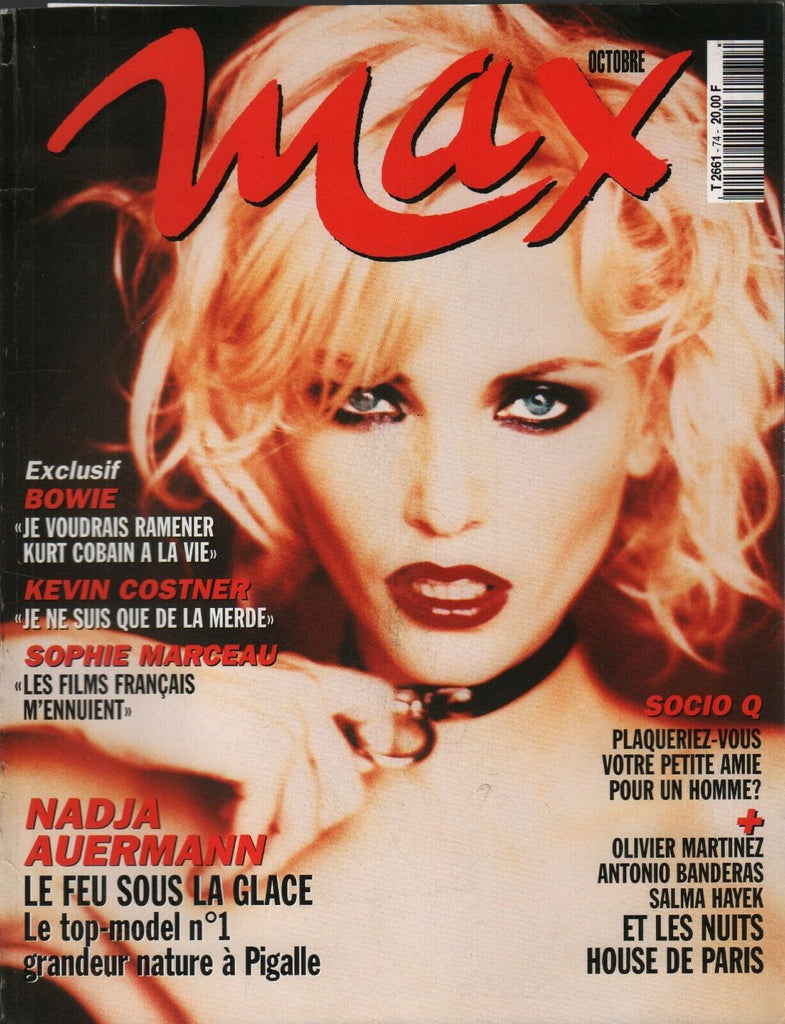 Max French Magazine Octobre 1995 Nadja Auermann Sophie Marceau 092519AME
