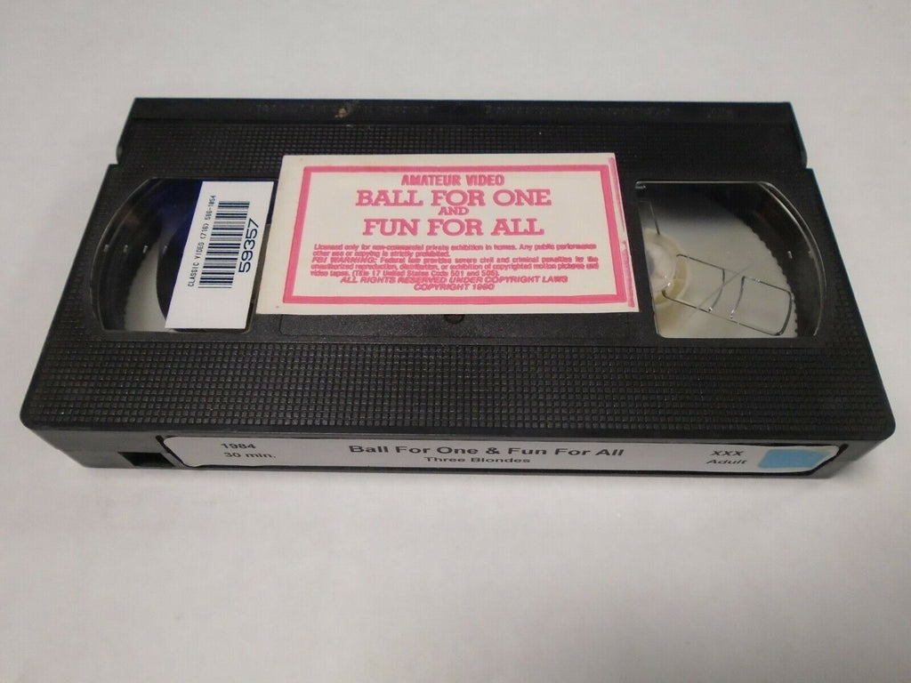 Ball for One & Fun For All Three Blondes 1984 30mins Adult VHS 021519AMP2
