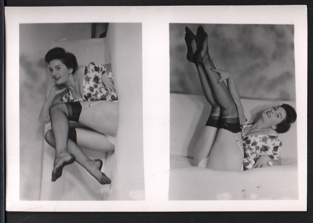 Vintage B&W Pinup Risque Photo 3.5"x5" Sexy Woman Cheesecake AD51