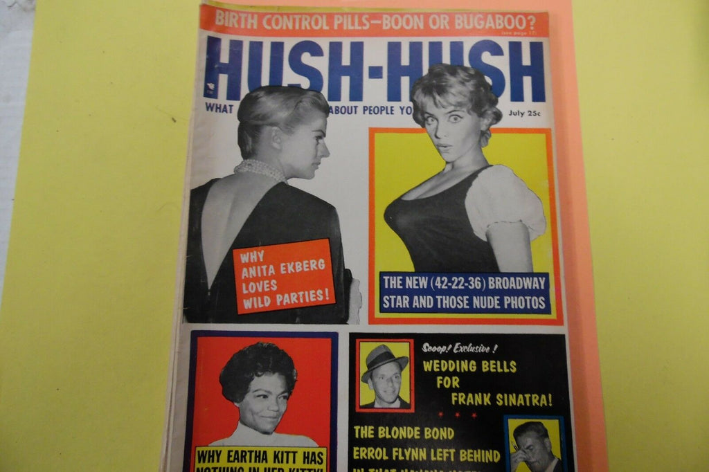 Hush-Hush Magazine Anita Ekberg/Frank Sinatra July 1959 CLEARANCE 110916lm-ep5