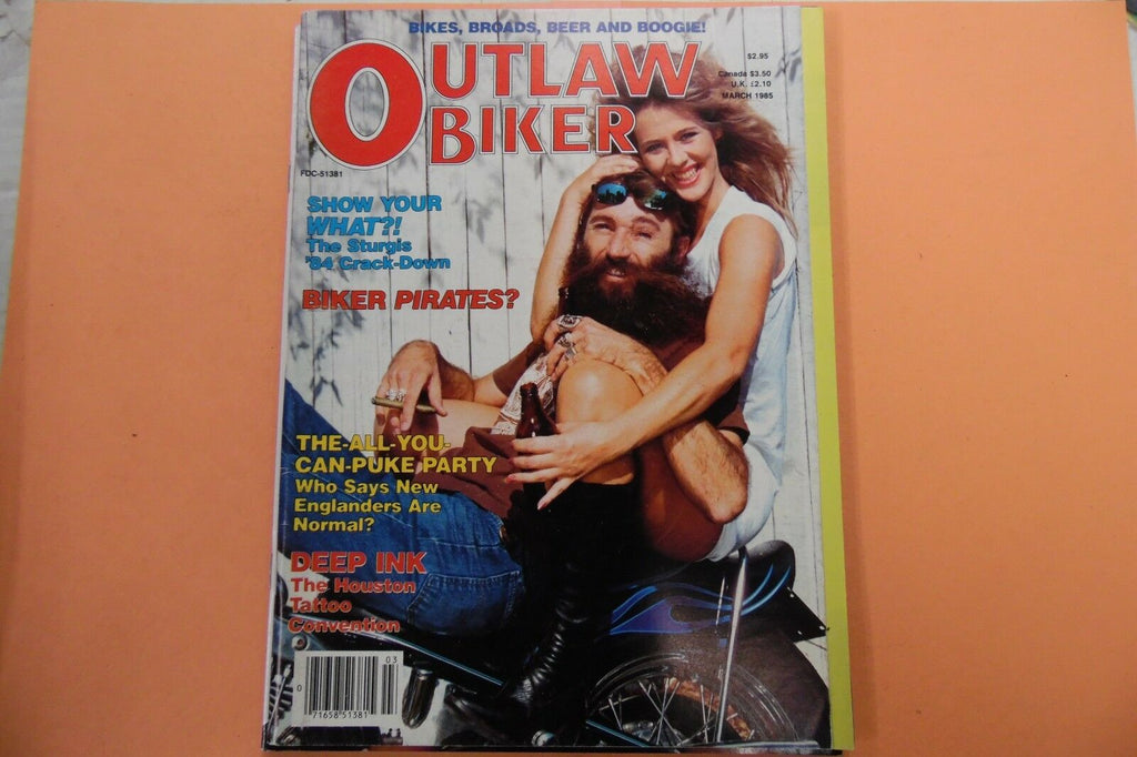 Outlaw Biker Magazine The Sturgis '84 Crack-Down Mach 1985 110816lm-ep