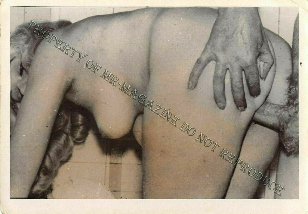 Adult Vintage 1950s B&W Photo 3.5x5 Busty Blonde Fucked by Big Dick 202FE