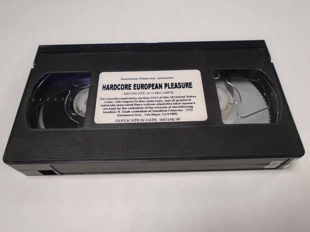 Hardcore European Pleasure Sunshine Films Adult VHS 011019AMP