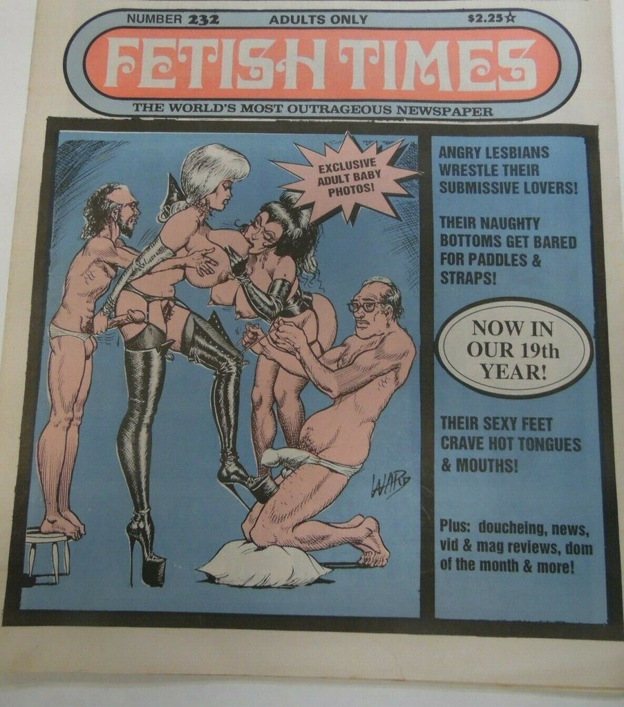 Fetish Times Fetish Times Digest Newspaper Angry Lesbians Wrestle #232 1992 120619lm-ep2 - Used
