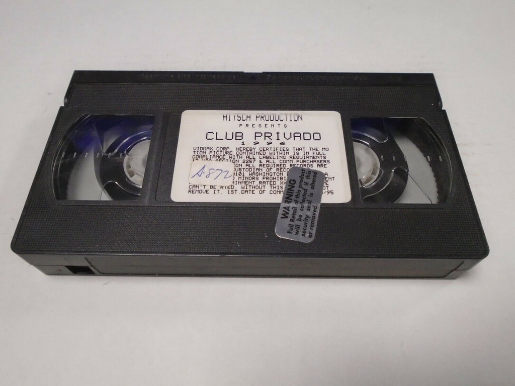 Club Privado 1996 Hitsch Productions Vidmax Adult VHS 040119AMP